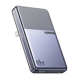 Портативний акумулятор + зарядний пристрій із вбудованою вилкою Ugreen X865 Little Ice Sheet (65w)