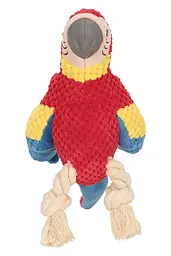 М'яка іграшка для собак Fuzzy - Bird Dog Squeaky Toy з мотузками і пищалкою, червона - мініатюра 3