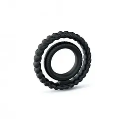 Ерекційне кільце подвійне силіконове Dorcel Dual Ring для затримки Чорний