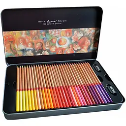 Олівці кольорові "Marco FineArt" 100 кол. /FineArt-3100-100TN/ Renoir круглі, метал пенал (1/2/12) - мініатюра 2