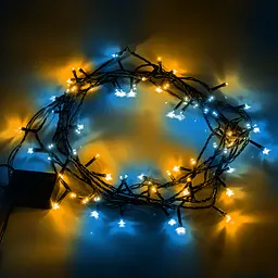 Електрогірлянда Yes! Fun нитка 70 LED 8 режимів миготіння 4.9 м жовто-синя (974845) - мініатюра 4