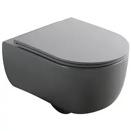 Унітаз підвісний Mixxus Premium Topper-0303-R 495x370x350 мм Rimless MP6657, Графит