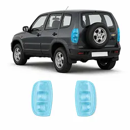 Антигравійна захисна бронеплівка за лекалами для Chevrolet Niva I facelift 2009-2020 - задні ліхтарі стопи