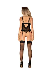 Сексуальні панчохи Obsessive S823 S/M/L чорний - мініатюра 5