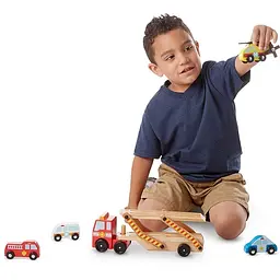 Аварійний перевізник-трейлер Melissa & Doug дерев'яний (MD14610) - мініатюра 5