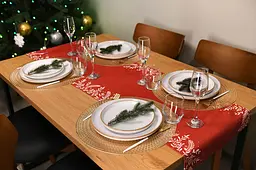 Ранер Ardesto Happy Holidays, 40х140см, 90% поліестер, 10% бавовна, червоний (ART01HR) - мініатюра 6