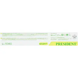 Зубна паста President Junior Toothpaste Lime 6+ years 50 мл - мініатюра 3