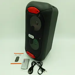 Акустична система акумуляторна бездротова Bluetooth колонка 2*5" радіо USB FM 10 Вт Lige A52