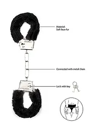 Наручники ShotsToys Handcuffs Furry (чорний) - мініатюра 3