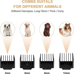 Машинка для стрижки тварин Pet Grooming Hair Clipper, акумуляторна, набір для грумінгу - мініатюра 5