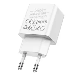 Зарядний пристрій HOCO Leisure single port charger C106A блок адаптер білий - мініатюра 4