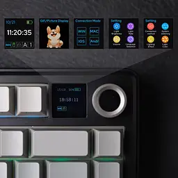 Ігрова механічна клавіатура Aula F75 Max / Три режими підключення / LEOBOG Reaper Switch, Чорний - мініатюра 8