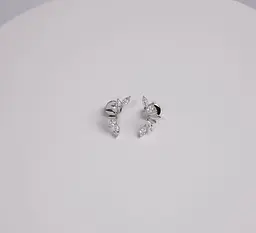 Срібні сережки-гвоздики Crystal Crown (40067.1) - мініатюра 5