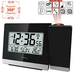 Годинник проекційний Technoline WT536 Black (WT536), Чорний - мініатюра 6
