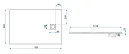 Душовий піддон Rea Magnum 80x120 white REA-K3336, Білий - мініатюра 10