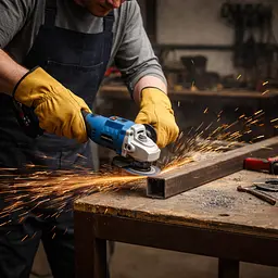 Набір акумуляторних інструментів шуруповерт + болгарка 48V (2 акб) Синій - мініатюра 4