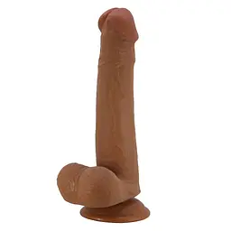 Фалоімітатор Pretty Love Sliding Skin Tallen 8.7" 22 см (коричневий) - мініатюра 9