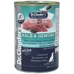 Консерва супер-преміум класу для собак Dr.Clauder's Selected Meat Veal & Vegetables 400г