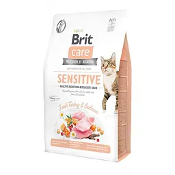 Сухий корм Brit Care Cat GF Sensitive HDigestion & Delicate Taste для котів з чутливим травленням, індичка та лосось 2 кг (арт.171282)