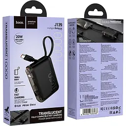 Зовнішній акумулятор Hoco J139 Hero USB-C 10000mAh 22.5W Black [123629] - мініатюра 4