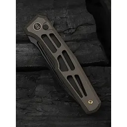 Ніж складаний туристичний Weknife Dressytak (8.6 см) Bohler M390 / Titanium бронзовий - мініатюра 11