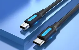 Кабель Vention USB 2.0 C Male to Mini-B Male 2A Cable 1M Black (COWBF) - мініатюра 3