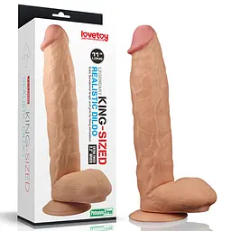 Фалоімітатор Legendary King Sized Realistic 29.5 см тілесний - мініатюра 2