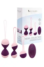 Набір вагінальних кульок Pleasures Premium Kegel Collection 3 шт (фіолетовий) - мініатюра 5