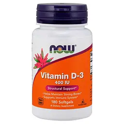 Амінокислота Now Vitamin D3 400 IU, 180 капсул vit0003946 - мініатюра 2