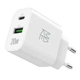 Зарядний пристрій мережевий MAKE 20W Type-C PD3.0 + USB QC4.0 White - мініатюра 3