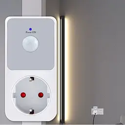 Розетка з датчиком руху Nectronix PIR01-EU, 16 Ампер, 3680 Ватт (101177) - мініатюра 2