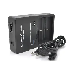 Зарядний пристрій для акумуляторів Liitokala 2 Slots, USB1/QC/3.0, USB2/2.4A, NiMHC(R14)/SC/AA/AAA/17670, Li-ion10440...26650 (Lii-TR2000) - мініатюра 2