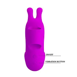 Вібратор на палець Pretty Love Finger Bunny 9.4 см фіолетовий - мініатюра 5