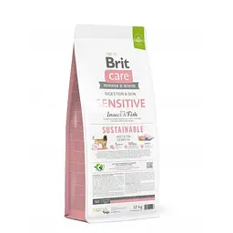 Сухий корм Brit Care Dog Sustainable Sensitive для собак з чутливим травленням, з рибою та комахами, 12 кг - мініатюра 3