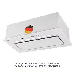 Витяжка повновбудована WEILOR LUMINA WBG 65 WHITE - мініатюра 7