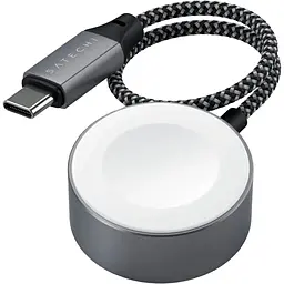 Бездротовий зарядний пристрій Satechi Charging Cable for Apple Watch USB-C Magnetic Space Gray (ST-TCAW7CM) - мініатюра 3