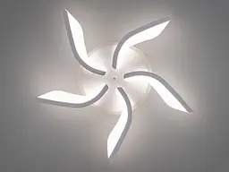 Стельовий світильник LED Diasha S2480/5WH, 50W, 4100K, білий акрил, сучасний стиль, з пультом, підсвітка - мініатюра 4