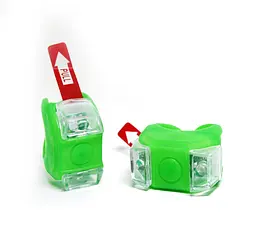 Мигалка LED біле та червоне світло силіконовий салатовий корпус (G0000622)