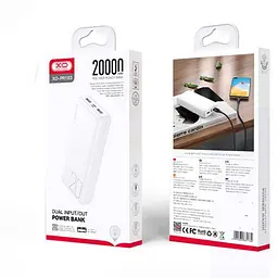 Зовнішній акумулятор XO PR183 20000 mAh універсальна батарея біла - мініатюра 4