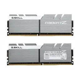 Модуль пам'яті для комп'ютера DDR4 16GB (2x8GB) 3200 MHz Trident Z Silver H/ White G.Skill (F4-3200C16D-16GTZSW) - мініатюра 2