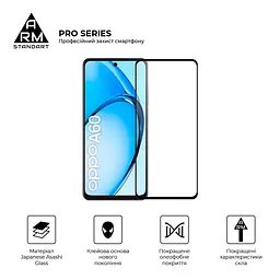 Захисне скло на OPPO A60 4G з олеофобним покриттям, Pro, повне проклеювання, антистатичний і пиловідштовхуючий шар, 9H, самоклеючеся, 2.5D, на весь екран, антистатичний клей, ArmorStandart (ARM78605) - мініатюра 2