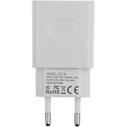 Зарядний пристрій INKAX CD-36 Travel charger 1USB 1A White - мініатюра 3