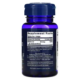 Вітаміни та мінерали Life Extension Vitamin D3 1000 IU, 90 капсул - мініатюра 2