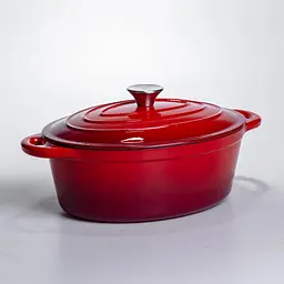 Гусятниця чавунна з емальованим покриттям 4 л, червоний Yongkang HP-FLG-18 RED - мініатюра 7