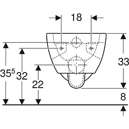 Чаша підвісного унітазу Geberit Selnova Rimfree 501.545.01.1, Білий - мініатюра 3