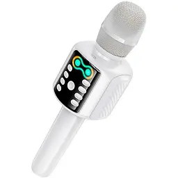 Мікрофон з караоке Hoco L24 Shine White [161332]