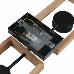 Стельовий світильник ETRON CrossWood 1-EDR-8432 GX53 2×15W натуральний/чорний - мініатюра 2