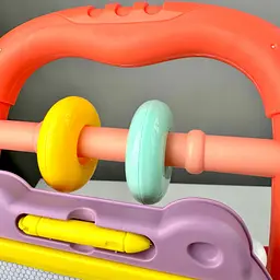 Ходунки дитячі каталка з бізібордом та з розвивальним сортрером з дошкою для малювання для малюка україньска озвучка - мініатюра 7