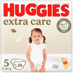 Підгузки Huggies Extra Care Jumbo 5 (11-25 кг) 28 шт.