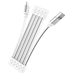 Дата кабель Hoco U103 Magnetic Absorption USB to Lightning (1m) White - мініатюра 3